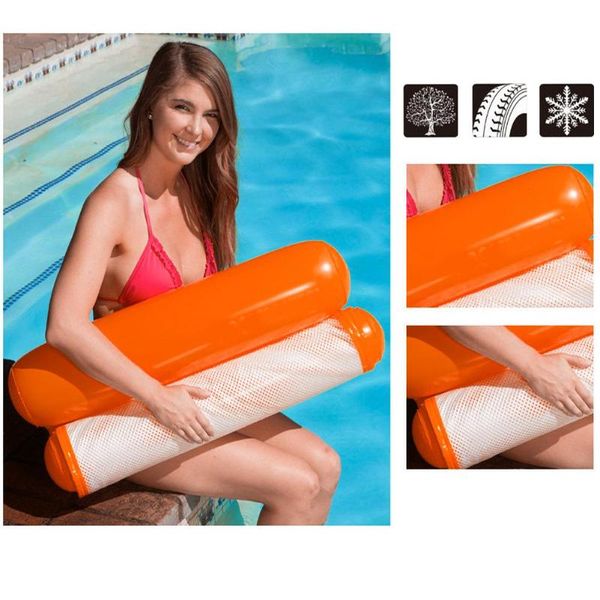 

outdoor pads swimming pool float chair water foldable inflatable hammock sofa floating bed summer back recliner for party