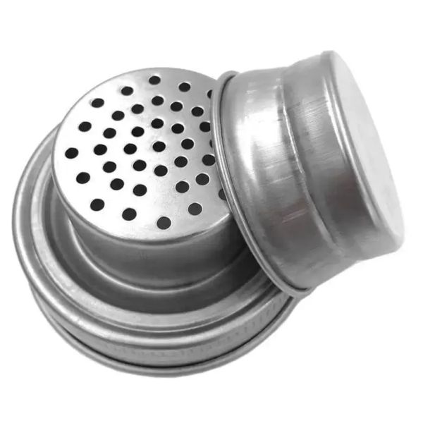 Coperchi per shaker per barattoli di vetro Coperchio in acciaio inossidabile per barattoli per conserve di vetro a bocca normale Shaker per cocktail antiruggine Cocktail con sfregamento a secco 70mm CG001