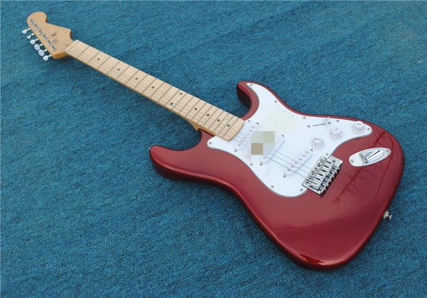 

human sst electric guitar, maple neck,brown color bright paint