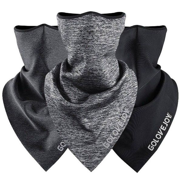 

1pc winter warmer face fleece bandana scarf sports thermal skiing tube neck gaiter cover for hiking cycling snowboard men women caps & masks, Black