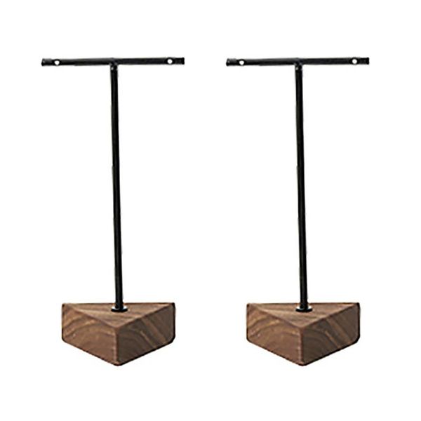 

jewelry pouches, bags 2pcs t-bar earrings shoot props earring stand necklace storage display stand,small & medium, Pink;blue