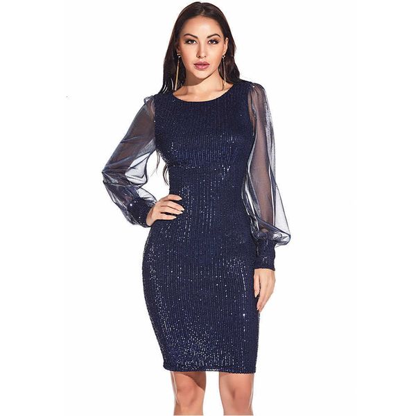 

luxury evening party dresses mh stitched sequin casual women's, Black