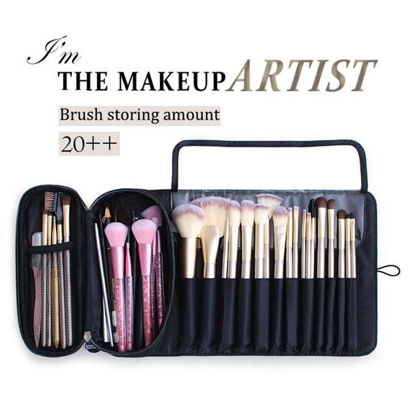 

fashion travel brush bag organizer women cosmetic brushes protector pouch luxury makeup tools kit make up bags & cases