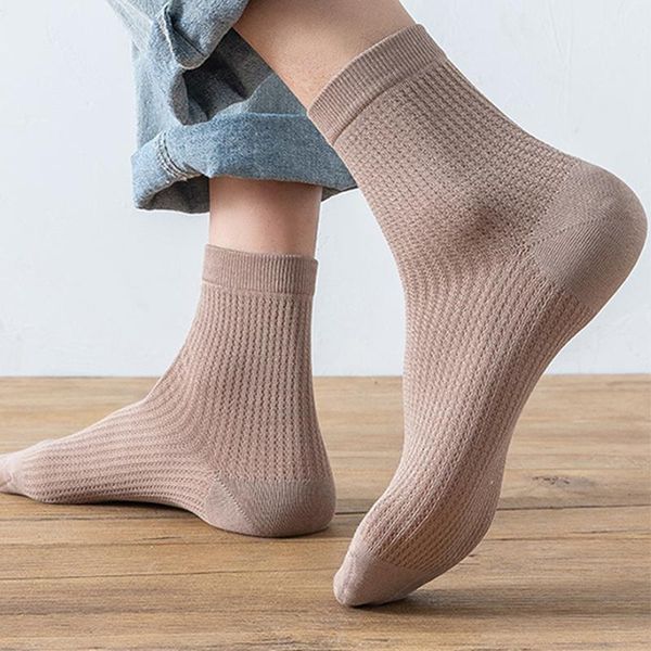 

men's socks 7 colors cotton men ankle casual breathable comfortable simple solid business daily travel sport socking, Black