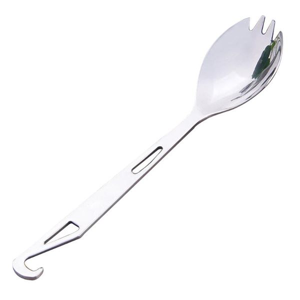 

forks spoon salad stainless steel with bottle opener eco-friendly spork multifunctional kitchen utensil camping tableware outdoor