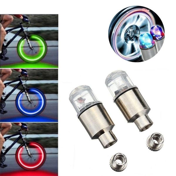 

interior&external lights 2pcs car tire light valves cap mount motorcycle bike cycle wheel waterproof bulb motion sensor auto decoration lamp