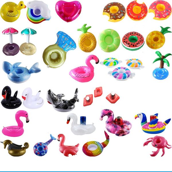 

inflatable cup float flamingo cup holder coasters inflatable drink holder for swimming pool air mattresses pool toy 4715