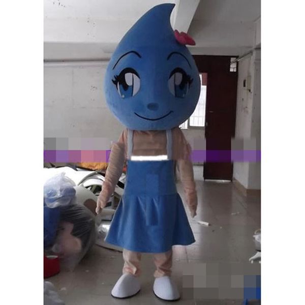 

lovely blue water drop mascot costumes halloween fancy party dress cartoon character carnival xmas easter advertising birthday party costume, Red;yellow
