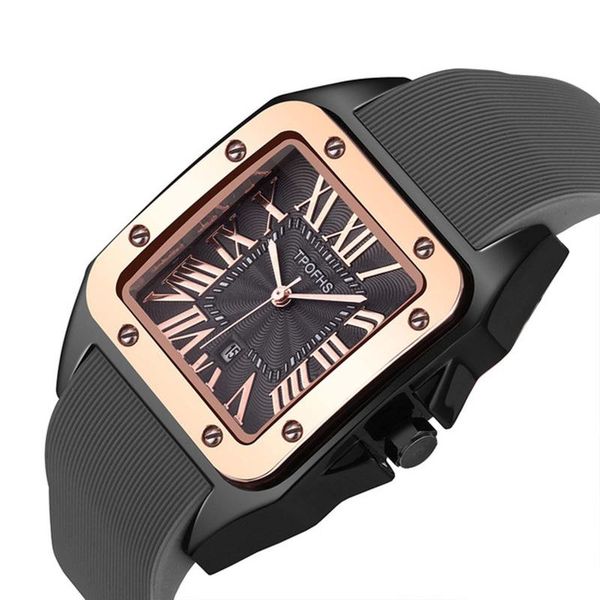 

wristwatches watch for men fashion watches clocks kieselgel casual dresses wrist crystals mens 2021 black gray clock male, Slivery;brown