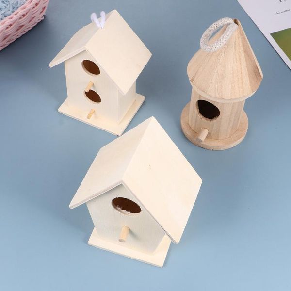 

3pcs wooden bird nest practical cage accessories for room garden home cages