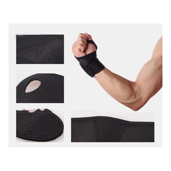 

wrist support casual durable practical solid soft brace protect tool, Black;red