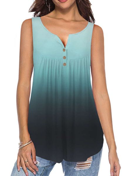 

star model 2021 fashion new gradient vest t-shirt, Black;pink