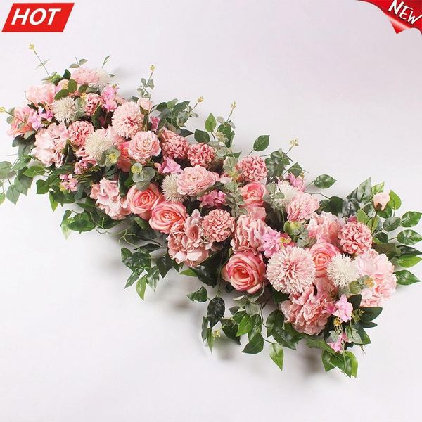 

decorative flowers & wreaths 50/100cm custom wedding flower wall arrangement supplies silk peony artificial row decor romantic diyiron arch