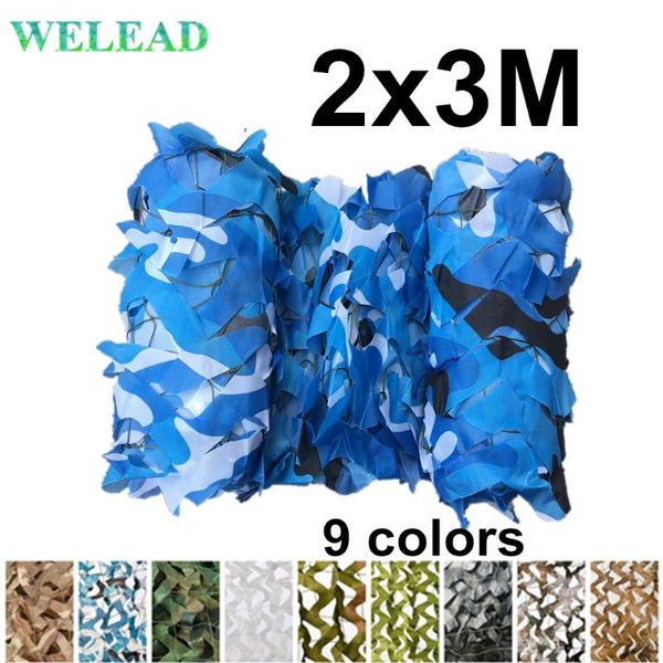 

2x3 camouflage net reinforced sea blue 2x3m 2*3 2*3m 3x2 3x2m for car cover outdoor awning sun shading mesh hide tents and shelters