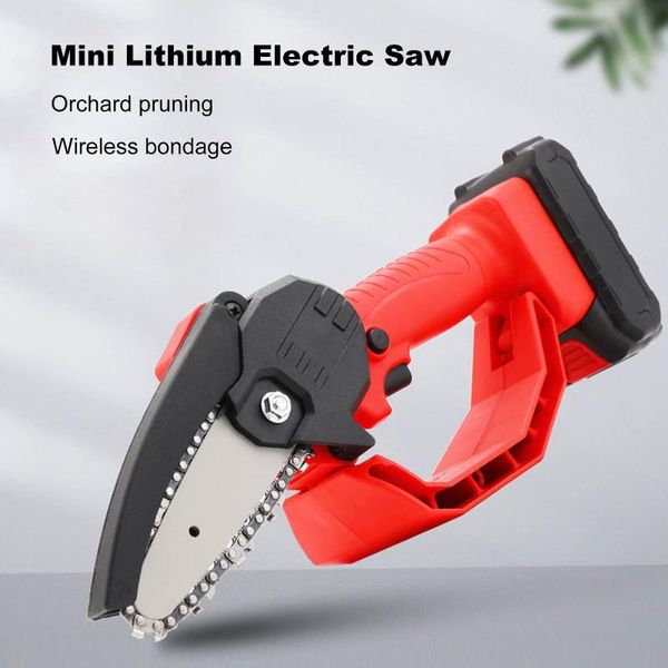 

fencing, trellis & gates mini cordless electric chainsaw with battery pruning saw garden logging wood cutter woodworking tools