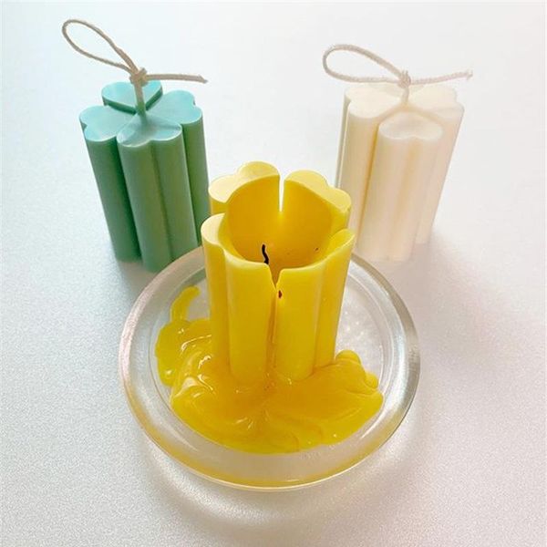 

candle molds 3d four leaf clover diy gypsum plaster crafts mould wax soap resin cake decorating tool craft tools