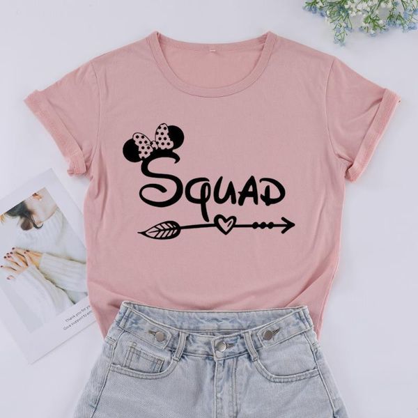 

women's t-shirt bride birthday party squad tees short sleeve o neck tshirt harajuku funny cute letter print graphic shirts, White