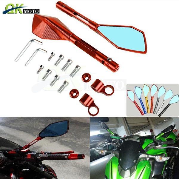 

motorcycle mirrors universal 6mm 8mm 10mm screw moto aluminum rearview side mirror for 1190 adventure rc 690 390 200 125