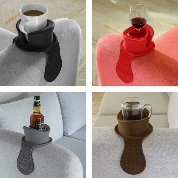 

mats & pads sofa cup holder armrest hand creative life edible silicon saucer drink coffee support frame mat