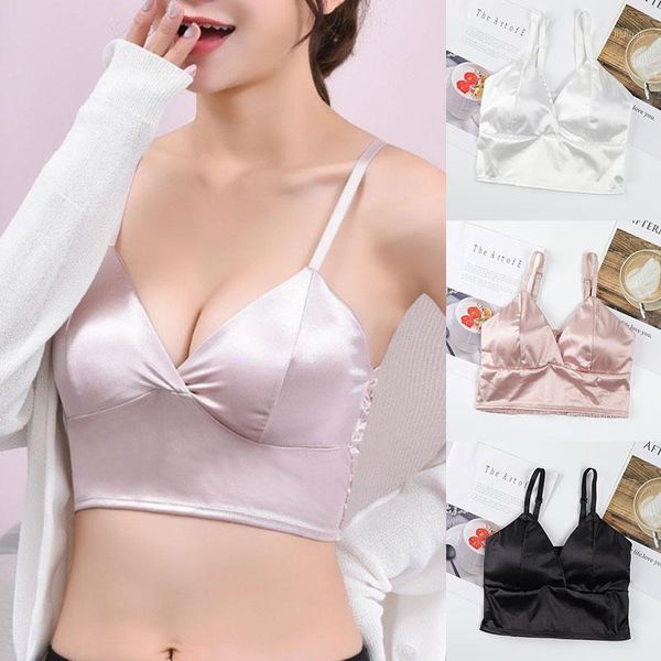 

lace breathable wireless tube for girls solid color comfortable bra korean style simple sweet women lingerie camisoles & ta tanks, Black;white