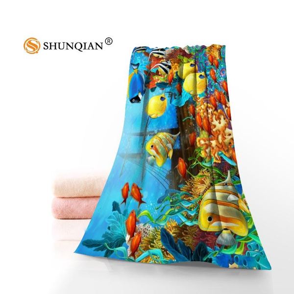 

towel corals fish microfiber bathroom washcloth,towels custom face towel/bath size 35x75cm, 70x140cm