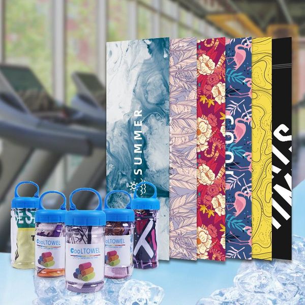 

towel sports cold feeling printing fitness ice silk cooling heatstroke prevention