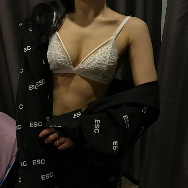 

bras linbaiway 2021 summer for women underwear transparent wireless thin female bralette femme vest bra brassiere, Red;black