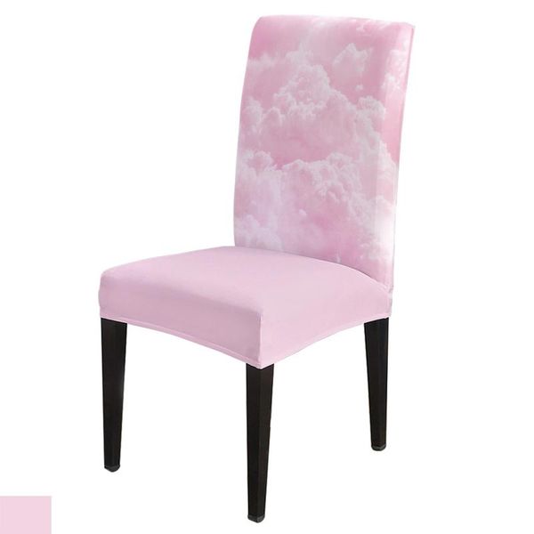 

clouds sky pink chair covers wedding party decor dining spandex elastic printing