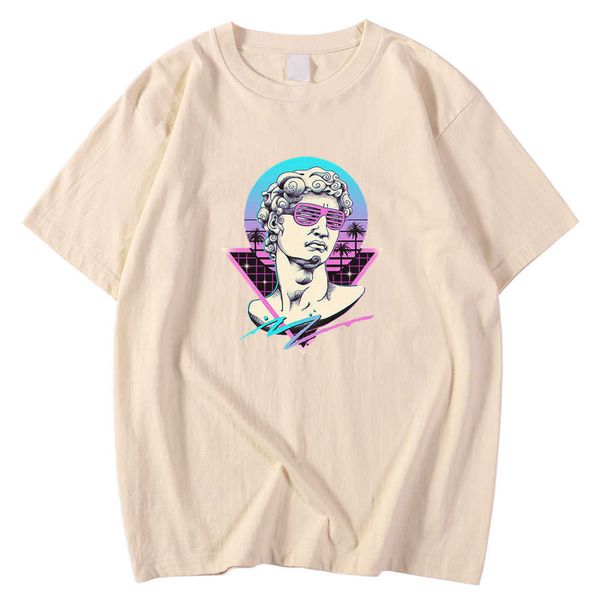 Mode Vintage Herren T-Shirt Frühling Sommer T-Shirts Streetwear Vapor Swag Hip Hop Print Top Kurzarm Atmungsaktive T-Shirts Mann Y0809