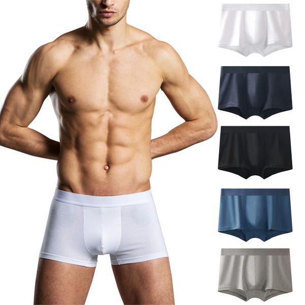 

two-piece suits boxer mens underwear men cotton underpants male pure panties shorts comfortable solid sexy