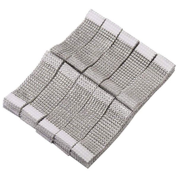 

napkin rings rhinestone adornment for wedding party (100 pcs, silver)