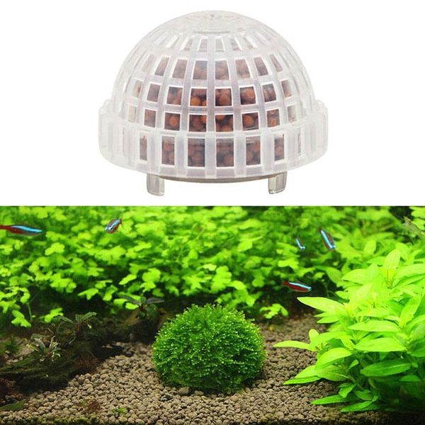 

plastic transparent submerged moss ball holder for fish tank aquarium plants decoration daily home supplies decorations