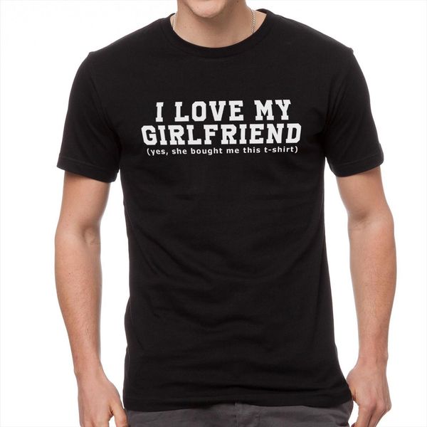 

short sleeve with i mens t shirt love my girlfriend print streetwear boyfriend round neck tees harajuku tumblr fashion, White;black