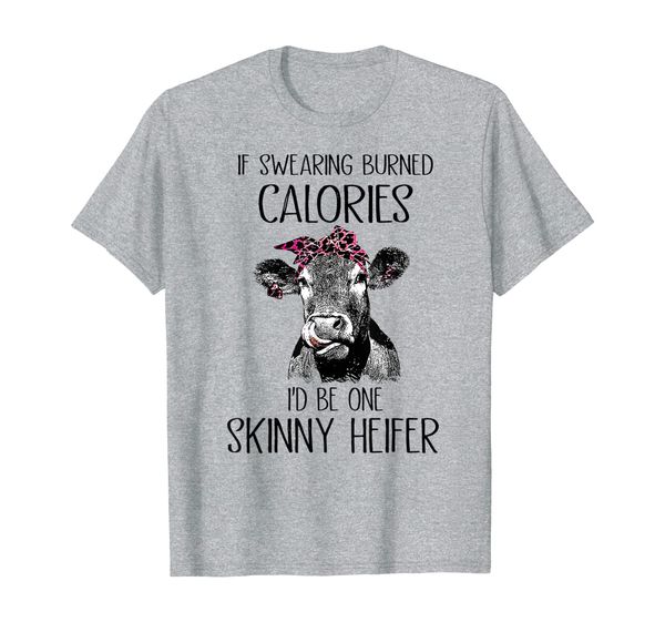 

i'd be one skinny heifer - farmer t shirt, White;black
