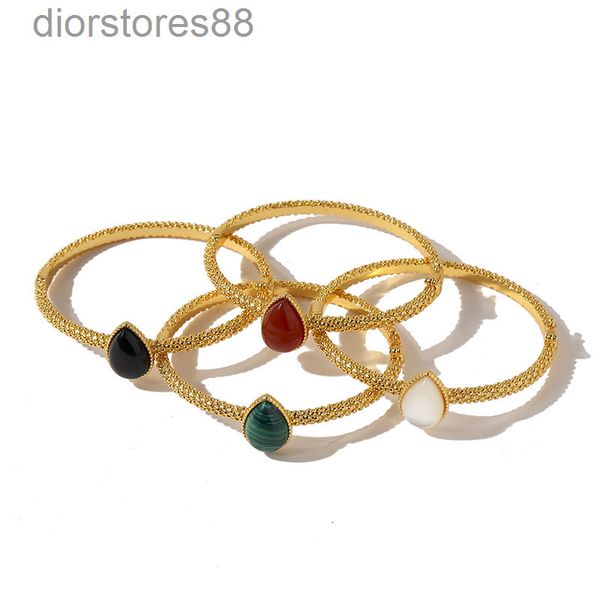 

bangles bracelet 12 niche design ins agate fritillaria water drop, Black