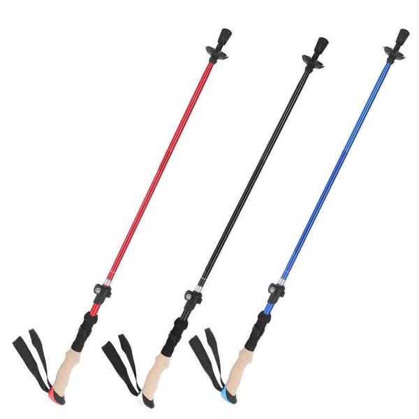 

trekking poles portable aluminum alloy folding walking stick equipment for outdoor sports