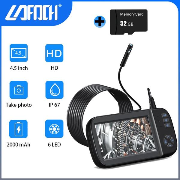 

cameras 8mm dual lens digtial endoscope inspection camera 4.5 inch color screen ip67 waterproof borescopen for pipe