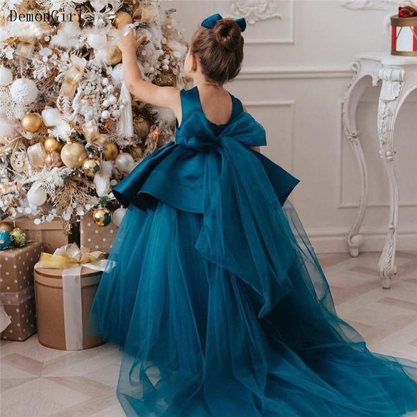 

girl's dresses layers tulle puffy baby girl birthday party satin bow kid princess prom wedding christmas dress special occasion, Red;yellow