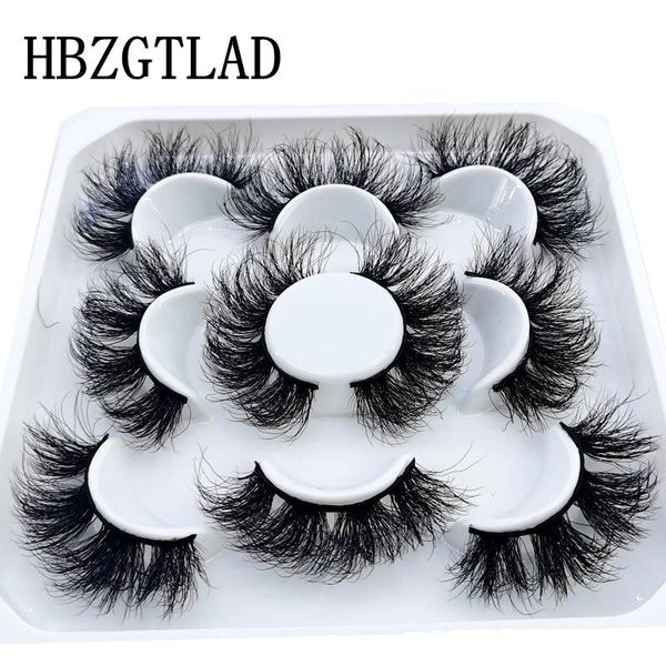 

false eyelashes 5 pairs 10-25mm natural crisscross 3d mink soft fake lashes makeup kit wispy fluffy long eyelash extension