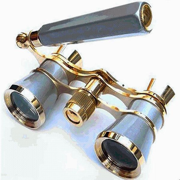 

telescope & binoculars genuine 3x25 theatre with handle ladies metal for race concert