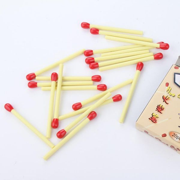 

ballpoint pens 20pcs korean stationery cute mini matchstick pen pencil case creative bent school office matche style, Blue;orange