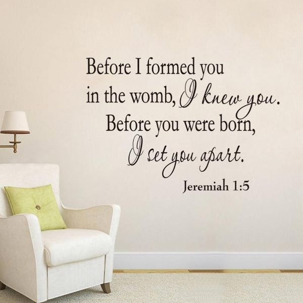 

wallpapers jeremiah 1:5 before i formed you in the womb k wall decal