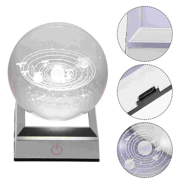 

novelty items 1pc crystal light table deskdecoration (silver)