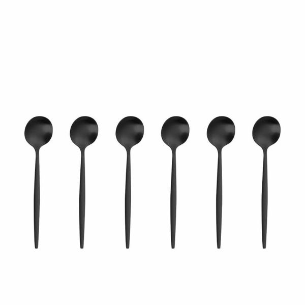 

spoons 6 pcs stainless steel coffee stirring tea drinking honey ice cream teaspoons cocktail cutlery kitchen