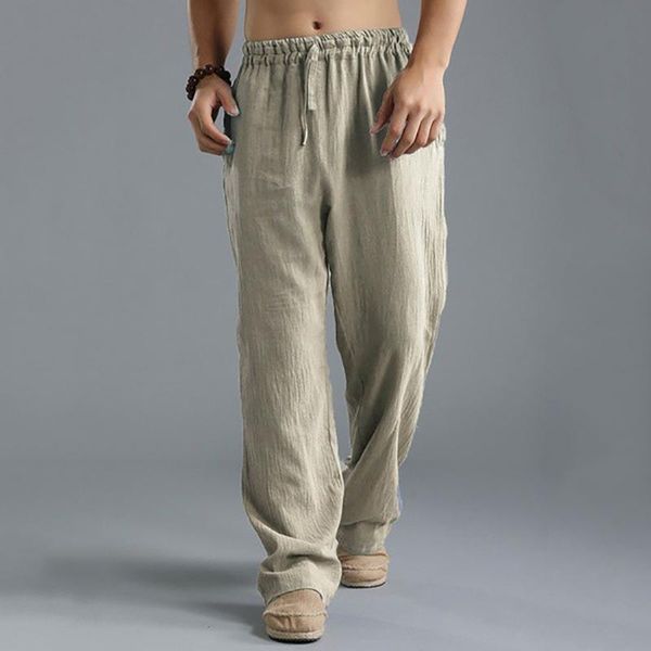 

mens pants sports summer long casual fashion yoga bottom baggy plus size men's, Black