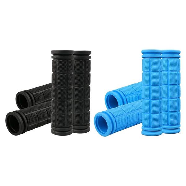 

bike handlebars &components 8pcs handlebar grips,kids rubber non-slip mountain beach cruiser bicycle grips, black & blue