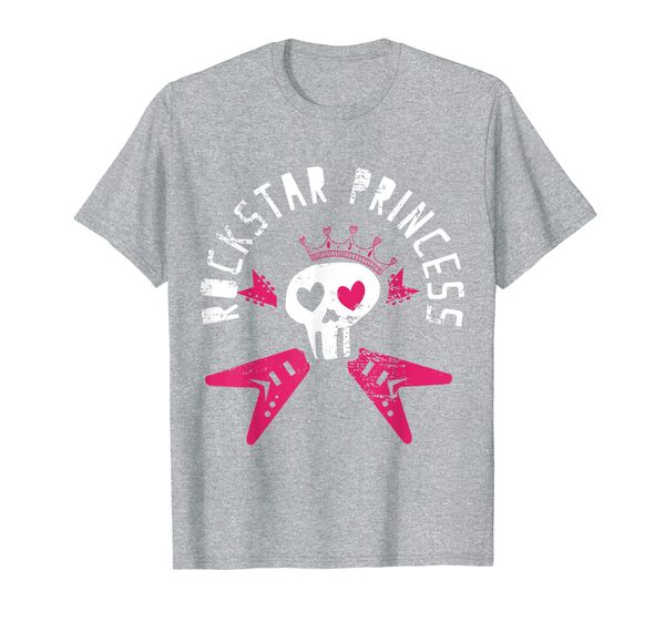 

rockstar princess shirt, rocker tee, rock and roll, White;black