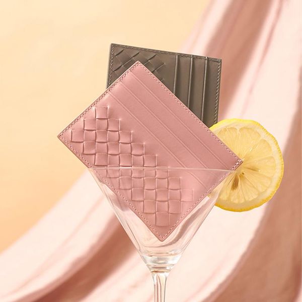 

card holders 100% leather men's ultra-thin brand business multiple slots anti-degaussing simple fashion women bag, Brown;gray