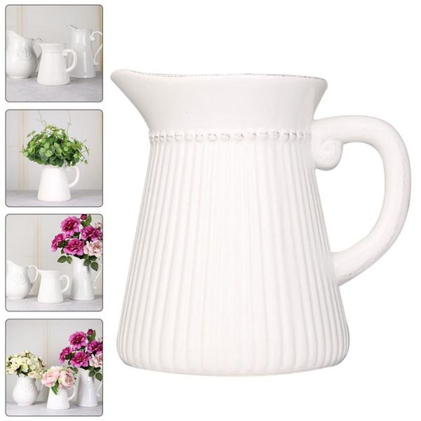 

vases 1pc countryside ceramic flower vase simple holder white