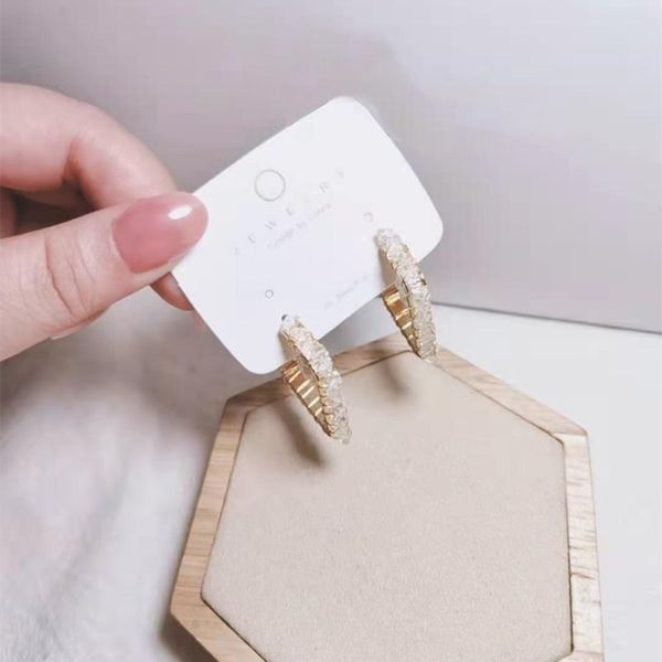 

70% off 925 silver needle fragrant diamond square earrings